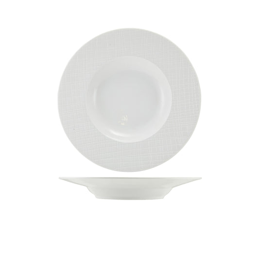 Incise Porcelain Lavara Winged Soup Bowl 24cm
