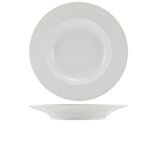 Incise Porcelain Solara Winged Pasta Bowl 28.5cm