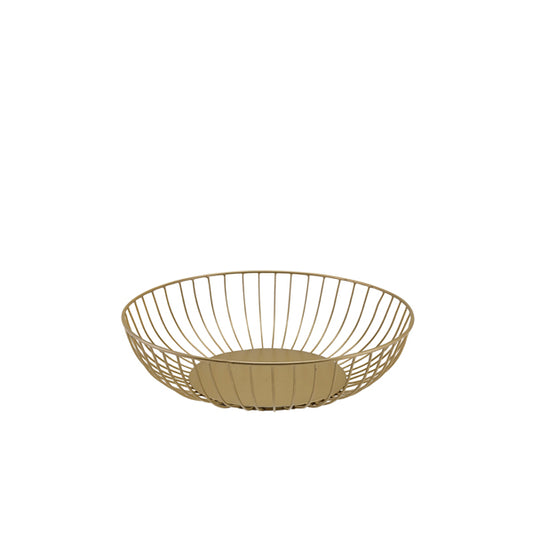 GenWare Round Gold Wire Basket 27 x 7cm