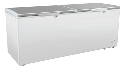 UNIFROST CF601 CHEST FREEZER STAINLESS STEEL SPLIT  LID 561LTR 1930*710*825  6ROLLERS
From April 2024
